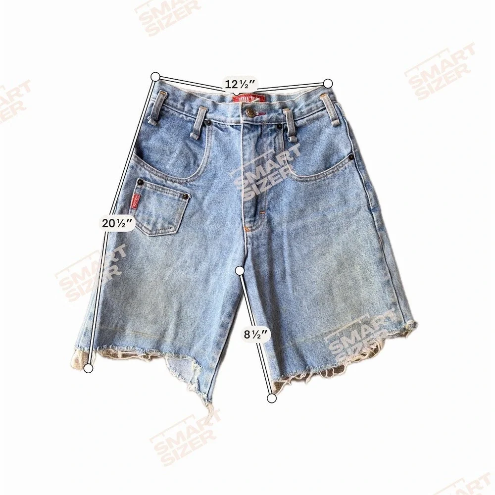 JouJou Jorts Juniors Size 8 Light Wash Baggy Denim Jean Shorts Frayed Hem